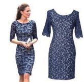 Vestido azul princesa Kate Middleton